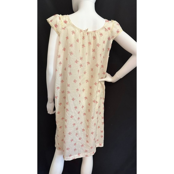 Vintage‎ Cottagecore Floral Dress Sleeveless Lace Trimmed Nightgown Sun Dress - Picture 6 of 9